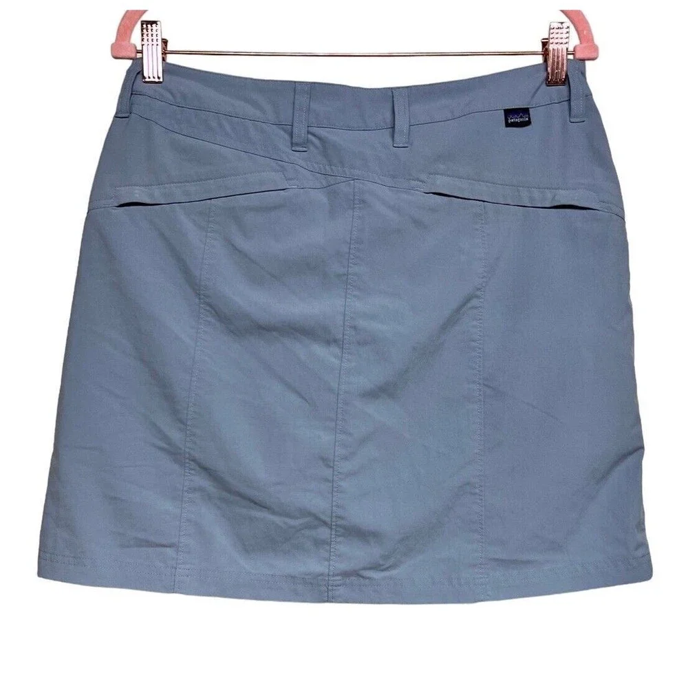 Patagonia Inter-Continental Hideaway Skirt Blue Gray‎ Women’s Size 8